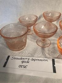 Depression glass pink