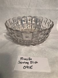 Priscilla clear glass serving bowl