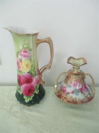 Nippon hand painted vases