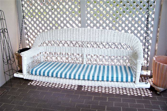 Vintage Wicker Swing