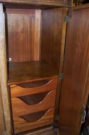Interior of armoire