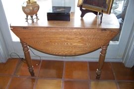 One of a pair, (table cut in half)