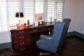 Leather desk chair