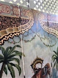 Large three panel screen
