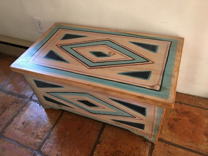Painted blanket chest