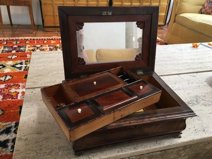 Antique English sewing box 