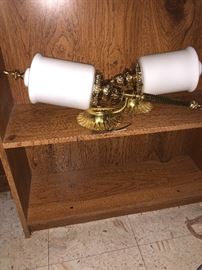 Wall mounted lights. Were in the master bathroom.