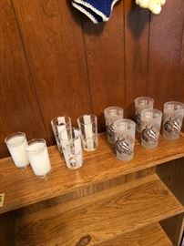 Frosted vintage tumblers.