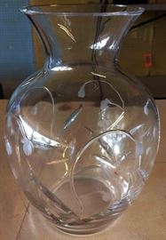 Vintage Steuben Etched Glass Vase