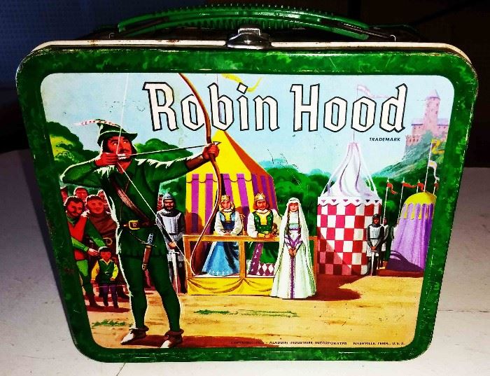Vintage Aladdin Metal Lunchbox "Robin Hood" with Thermos