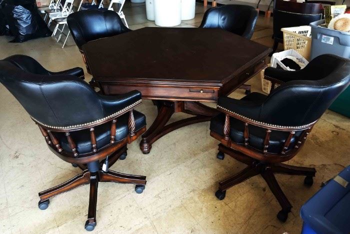 Luxury Game Table with 4 Chairs