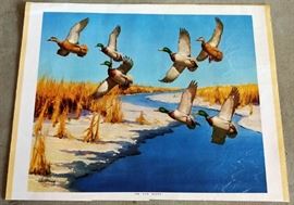Richard Bishop Water Fowl Prints, Signed