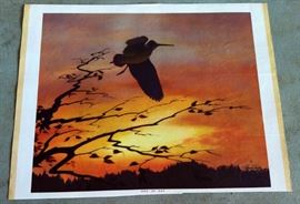 Richard Bishop Water Fowl Prints, Signed