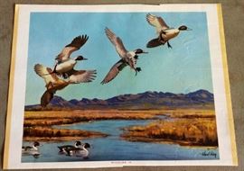 Richard Bishop Water Fowl Prints, Signed