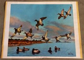 Richard Bishop Water Fowl Prints, Signed