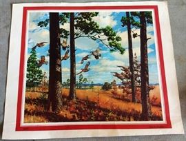 Richard Bishop Water Fowl Prints, Signed