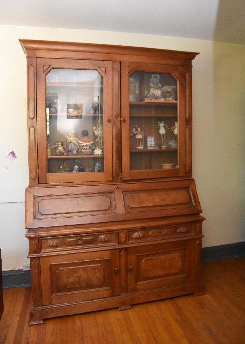 BUY IT NOW!  $2,500 - Massive Antique Victorian Secretary Cabinet w/ Glass Doors (approx. 62" L x 21.25" W x 91" H)