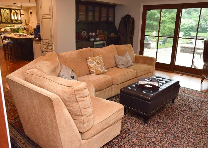 BUY IT NOW! $2,500 - Sofa Sectional - 4 Pieces + extra fabric (approx. 36" Deep x 32" H at the back)