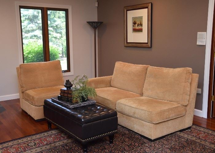 BUY IT NOW! $2,500 - Sofa Sectional - 4 Pieces + extra fabric (approx. 36" Deep x 32" H at the back)