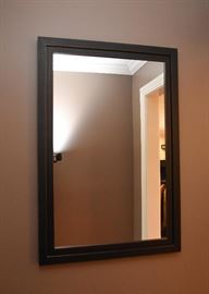 Wall Mirror with Dark / Black Wood Frame