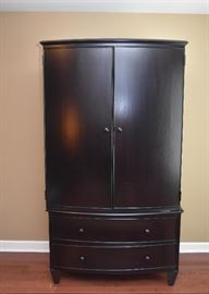 BUY IT NOW! $150 - Ebonized / Dark Wood Armoire (approx. 42.25" L x 23.5" W x 77" H)