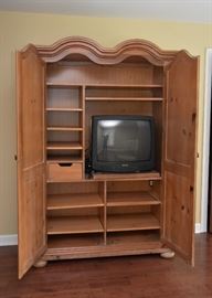 BUY IT NOW! $100 - Pickled Wood Armoire