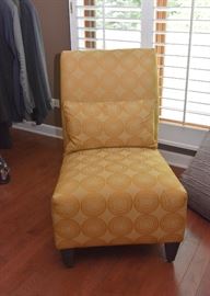 BUY IT NOW! $250 - Contemporary Slipper Chair (Yellow/Gold Upholstery)
