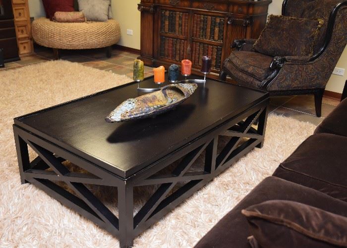 Contemporary Dark Stain Coffee / Cocktail Table