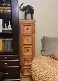 BUY IT NOW! $65 - Mexican Wood Chest / Storage Tower (approx. 13" H x 12" W x 47.25" H)