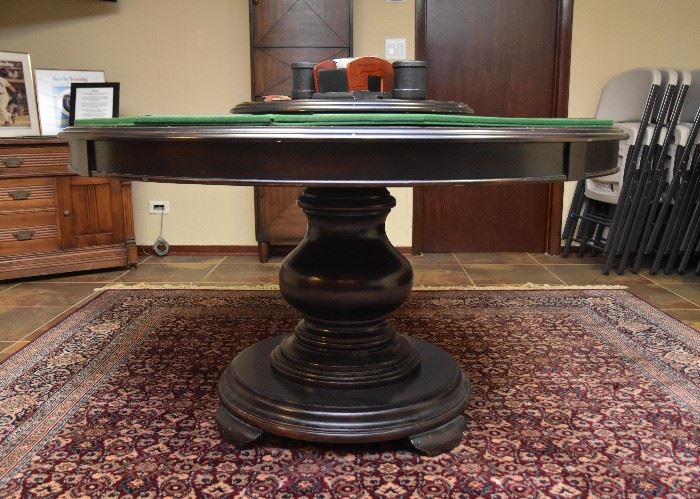 Round Pedestal Dining Table with Lazy Susan