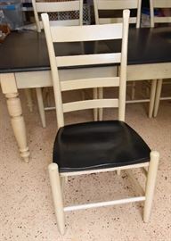 Kitchen Table with Leaf & 6 Ladderback Chairs