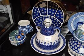 Polish Pottery in at least four rooms of this home. We are still discovering more!
