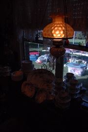 Vintage hanging lamp. We also have several chandeliers for sale.