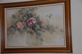 Hand painted oil or acrylic. Signed "Kim."