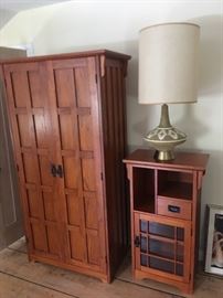 Telephone stand, matches the other tall cabinets and credenzas  $65.00