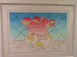 "THE RED VASE"  circa 1982
PETER MAX
