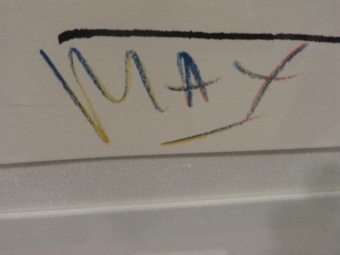 "THE RED VASE"  circa 1982
PETER MAX
(signature)