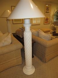 WHITE PILLAR FLOOR LAMP  (There are 2)
