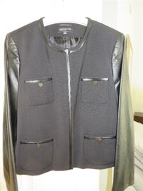 Jones NY Leather Sleeves Jacket
