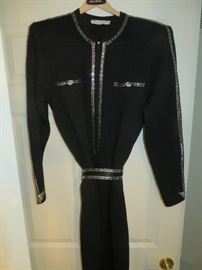 St John Santana Knit Jumpsuit With Rhinestone and Silver Accents.    There are many items from St. John Knit.  