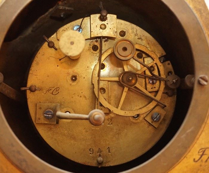 Antique brass clock