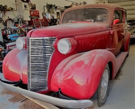 1938 Master 2dr- 350 Crate Motor-8 cylinder- 700R Overdrive Transmission-Vdo Cluster- A/C- Stereo- All new interior-