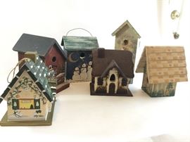 6 Decorative Bird Houses, 4 Signed by Artist  http://www.ctonlineauctions.com/detail.asp?id=730639