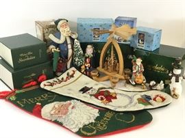 17 Christmas Figurines, incl. Snowbabies, 2 Stockings  http://www.ctonlineauctions.com/detail.asp?id=730965