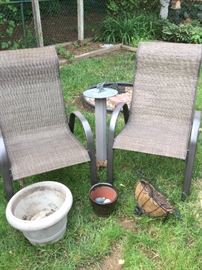 Pair of Patio Chairs, Sundial and Flower Pots          http://www.ctonlineauctions.com/detail.asp?id=731088