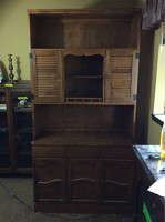 Lot 284: Ethan Allen Two Piece Colonial Hutch. 78 in H x 40 W x 18 1/2 D   http://www.ctonlineauctions.com/detail.asp?id=731339