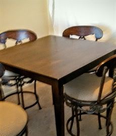 High top table and chairs 