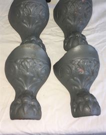 Antique stove legs, cast iron