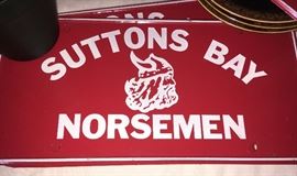 Vintage Sutton’s Bay school license plates