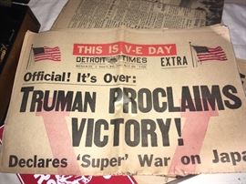 Vintage historical newspapers